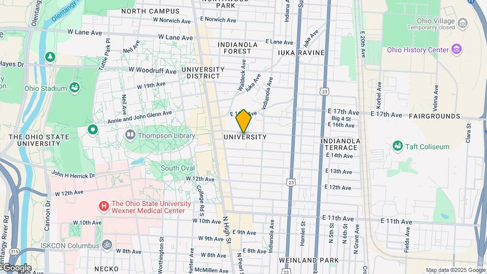93 E 15th Ave Map and Location Details