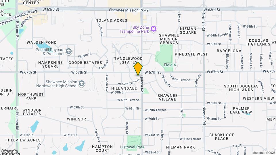 11910 W 67th Terrace Map and Location Details