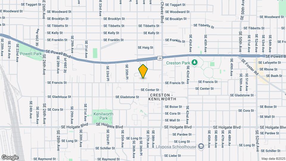 3651 SE Francis St Map and Location Details
