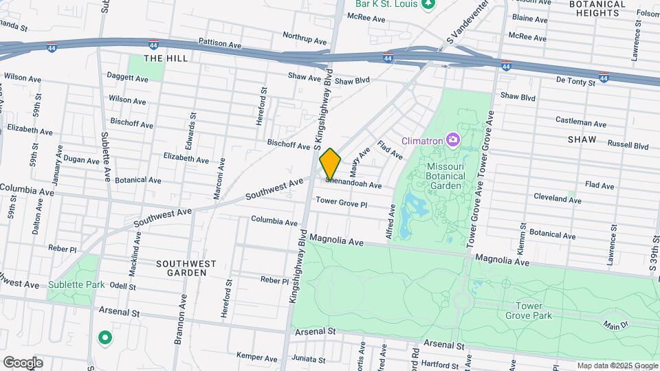 4636 Shenandoah Ave Mapa y Detalles de la Ubicación