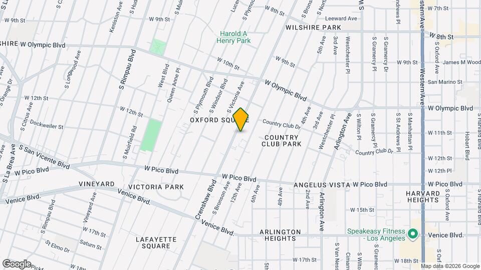 1170 S Crenshaw Blvd Map and Location Details