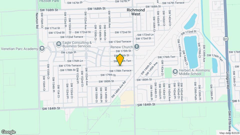 14820 SW 177th Terrace Map and Location Details