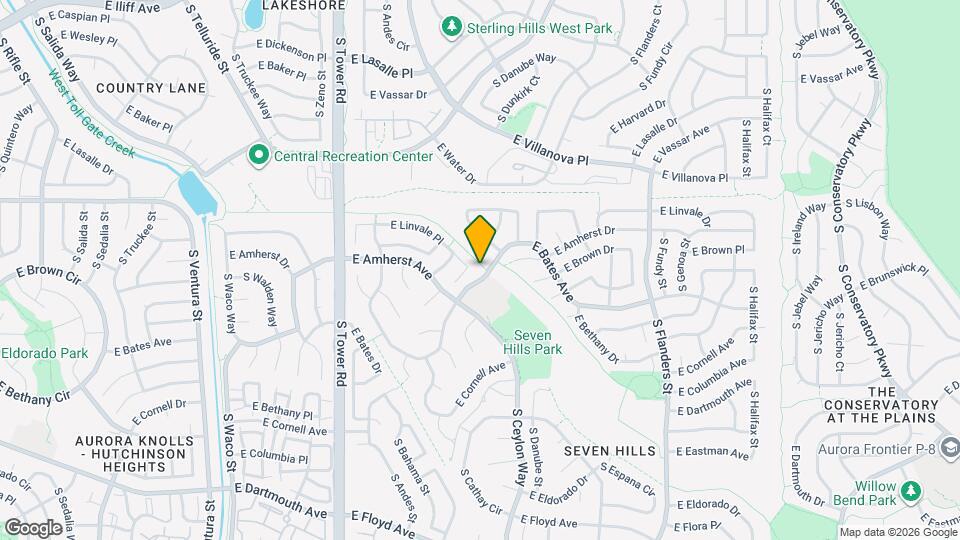 18929 E Linvale Pl Map and Location Details