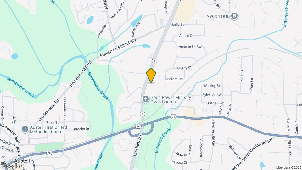 5461 Austell Rd Mapa y Detalles de la Ubicación