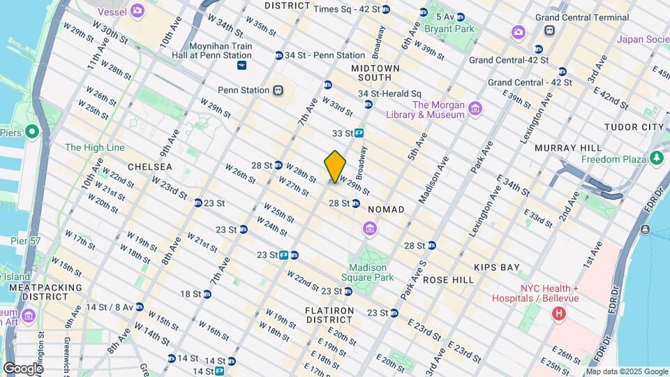 55 W 28th St Map and Location Details