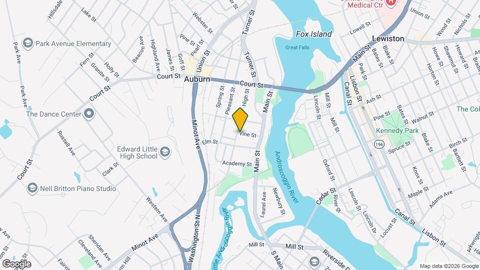 90 High St, Unit First Floor Apt Map and Location Details