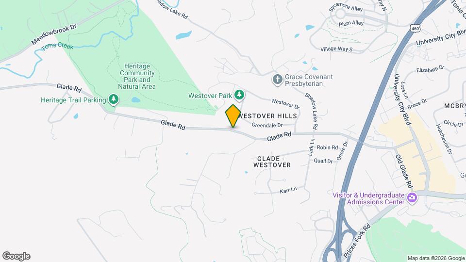1601 Glade Rd Mapa y Detalles de la Ubicación
