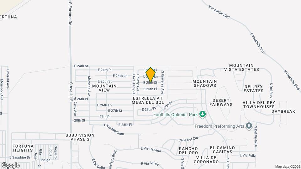 11597 E 25th St Map and Location Details