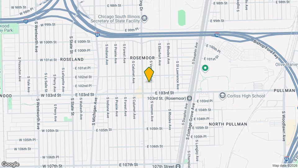 10226 S Vernon Ave Map and Location Details