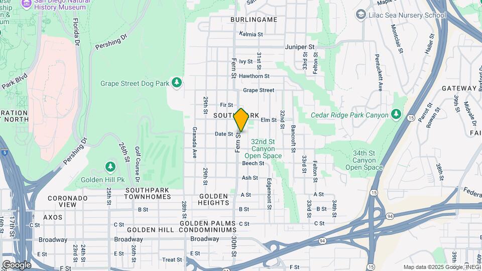 1645 Fern St Map and Location Details