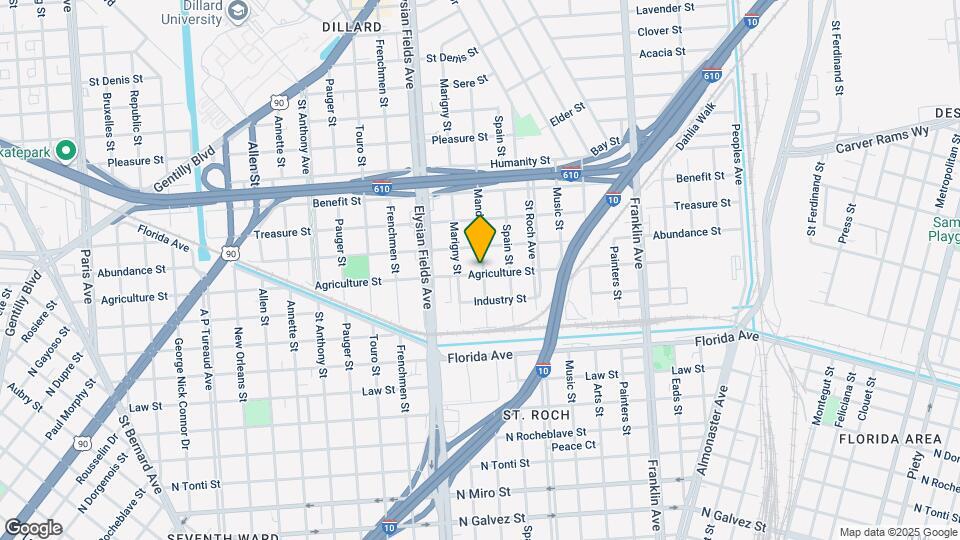 2904 Mandeville St Map and Location Details