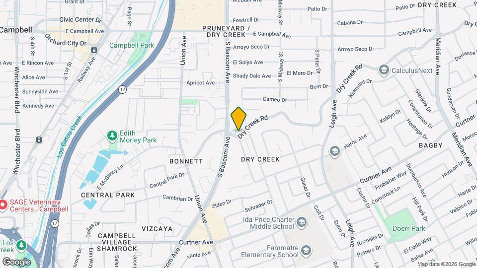 1953 Dry Creek Rd Map and Location Details