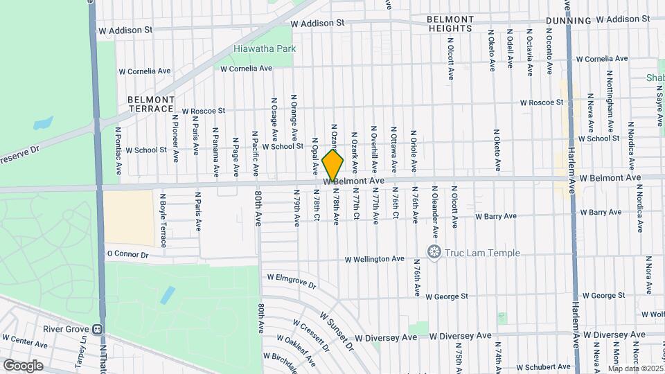 7801 W Belmont Ave Map and Location Details