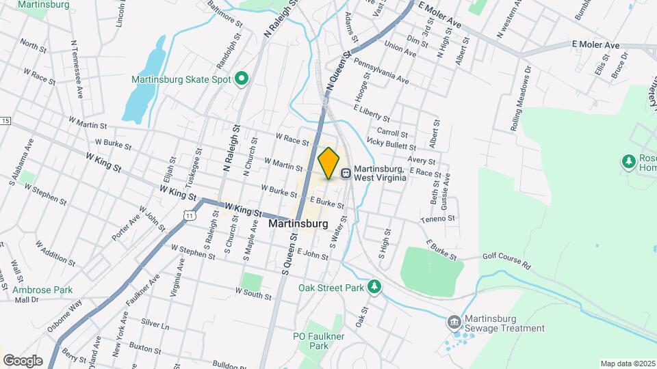 121 N Spring St Map and Location Details