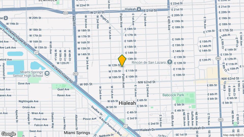 1116 Palm Ave, Hialeah Mapa y Detalles de la Ubicación