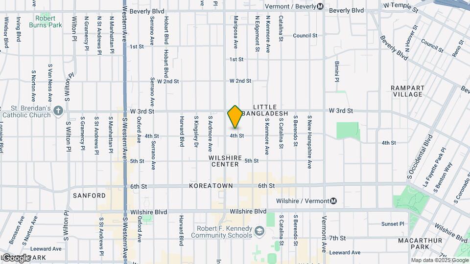 351 S Mariposa Ave Map and Location Details