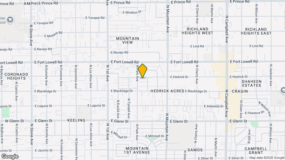 1028 E Hedrick Dr Map and Location Details