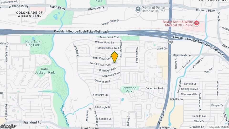 5918 Brushy Creek Trail Map and Location Details