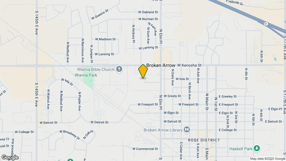 800 N Hickory Ave Mapa y Detalles de la Ubicación