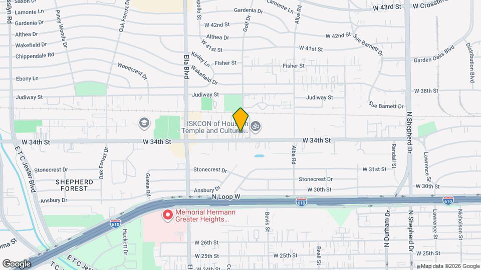 1408 W 34th St Map and Location Details