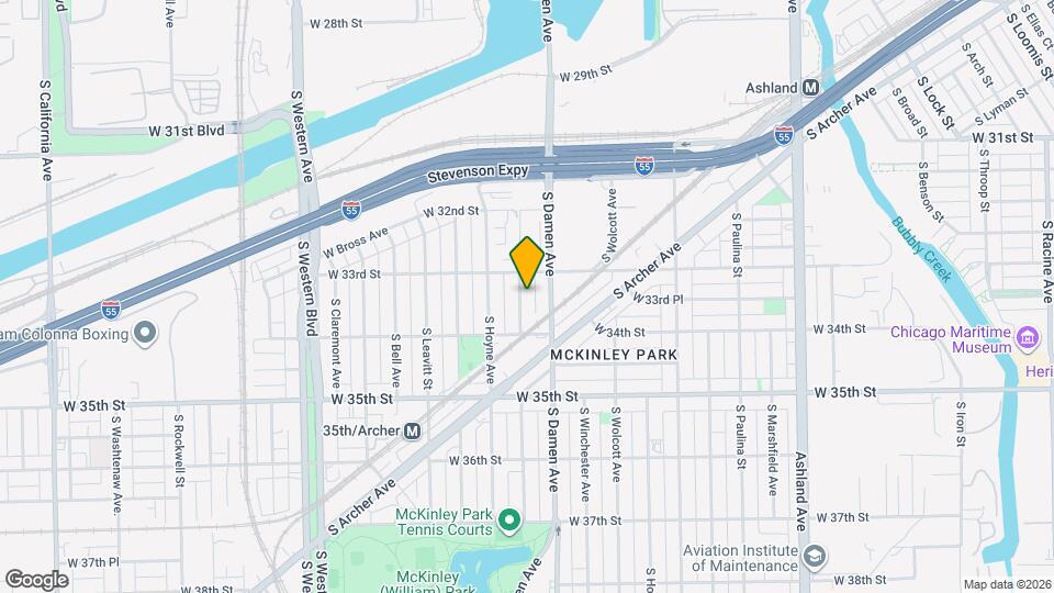 3323 S Seeley Ave Map and Location Details