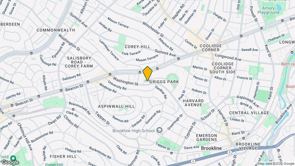 591 Washington St, Unit #1 Map and Location Details