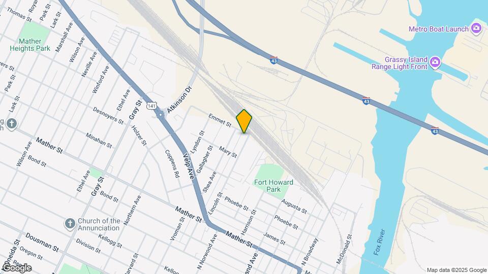 1133 Lincoln St Map and Location Details