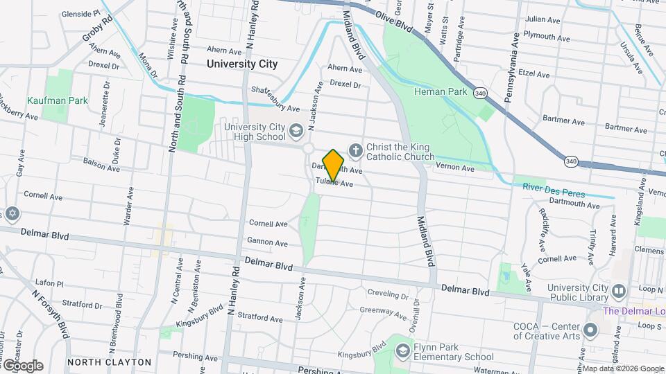 7354 Tulane Ave Map and Location Details