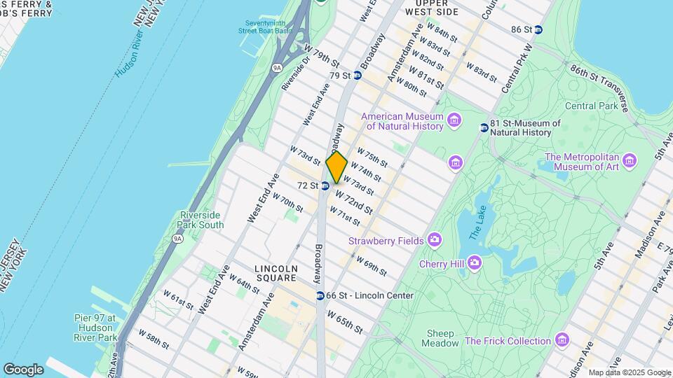 261-275 Amsterdam Ave Map and Location Details