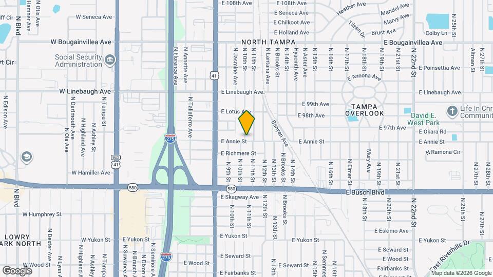 9601 N 10th St Map and Location Details