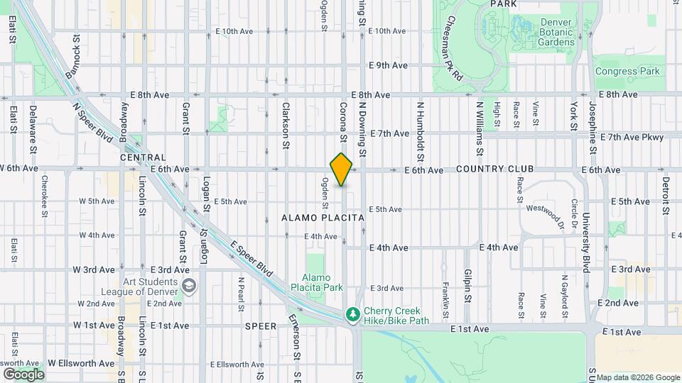 521 N Corona St, Unit 521 N Corona St Apt. A Map and Location Details