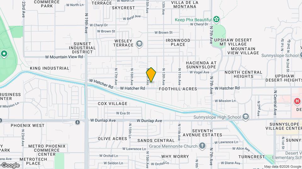 1340 W Hatcher Rd Map and Location Details