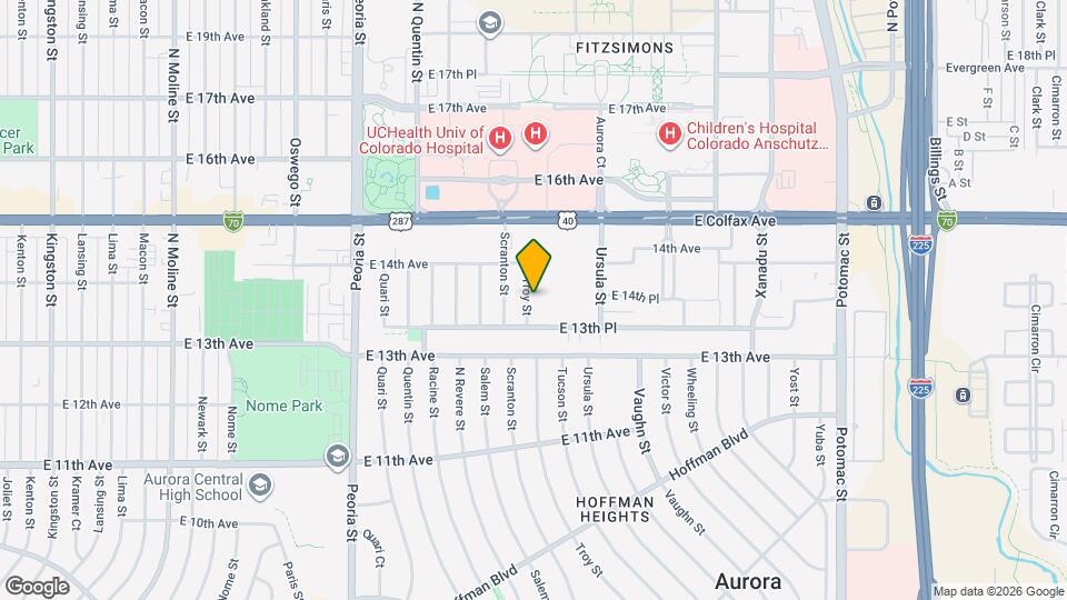 1350 Troy St Map and Location Details