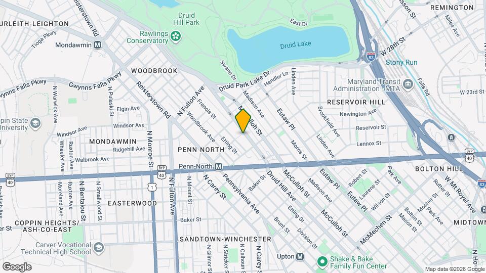 2444 Druid Hill Ave Map and Location Details