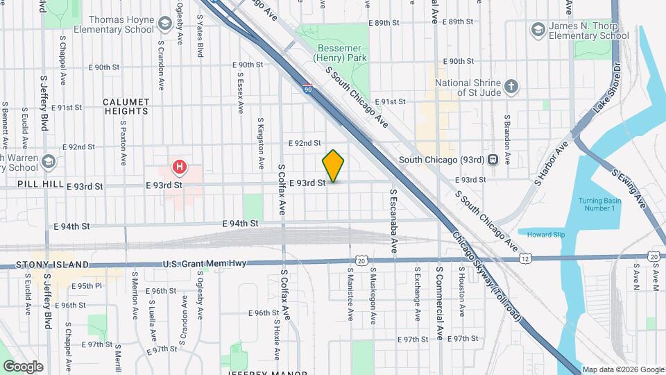 2707 E 93rd St Map and Location Details