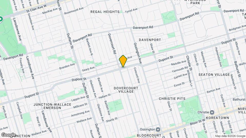 985 Dupont St Map and Location Details