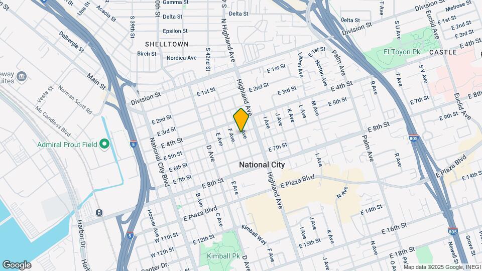 630 E 5th St Map and Location Details
