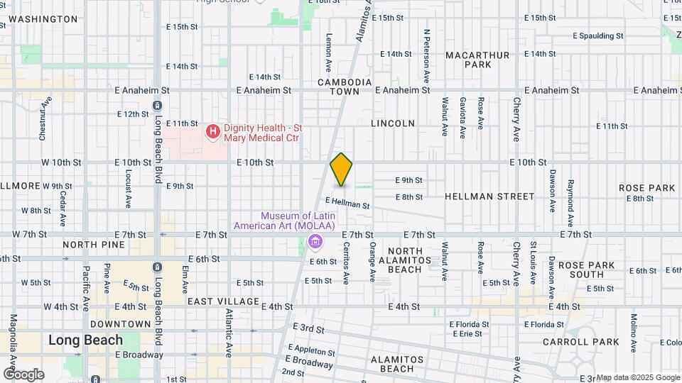 821 Cerritos Ave Map and Location Details