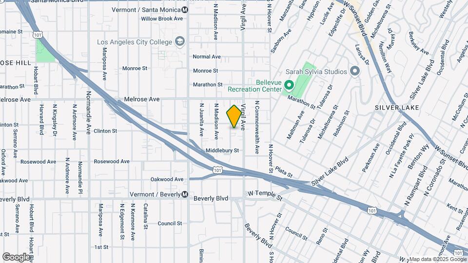 544 N Westmoreland Map and Location Details