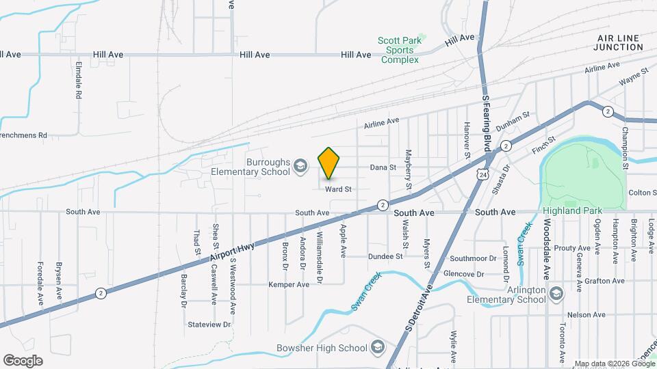 2344 Ward St Map and Location Details