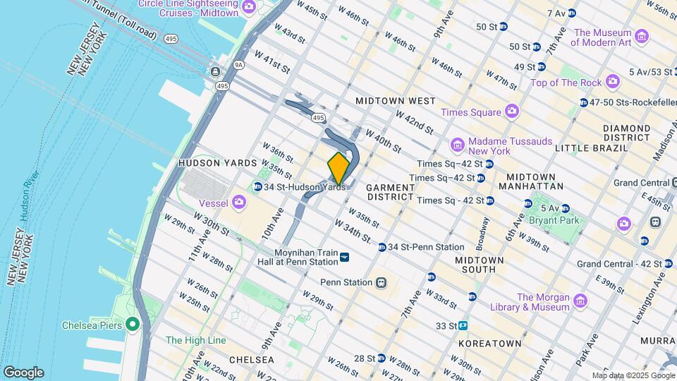 408 W 36th St Map and Location Details