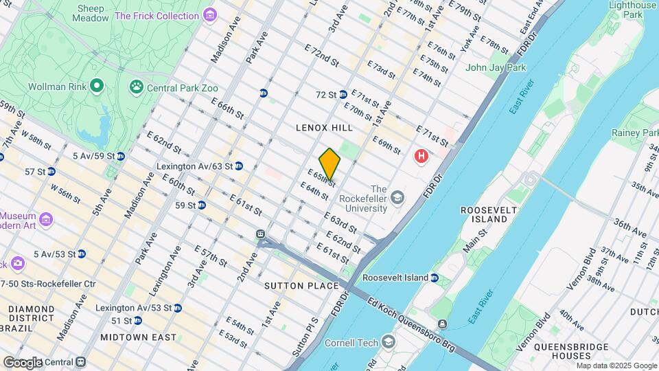 348 East 65th Street Map and Location Details