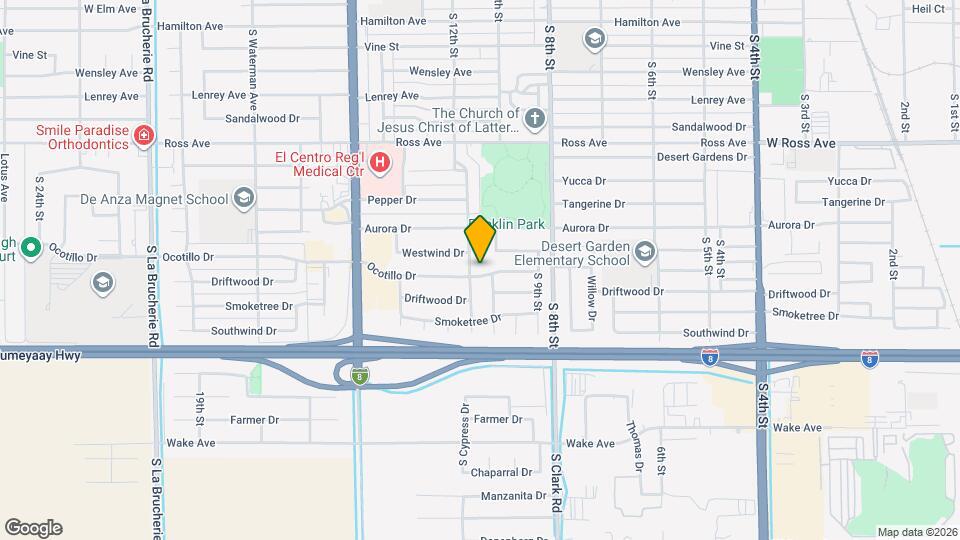 1190 Ocotillo Dr Map and Location Details