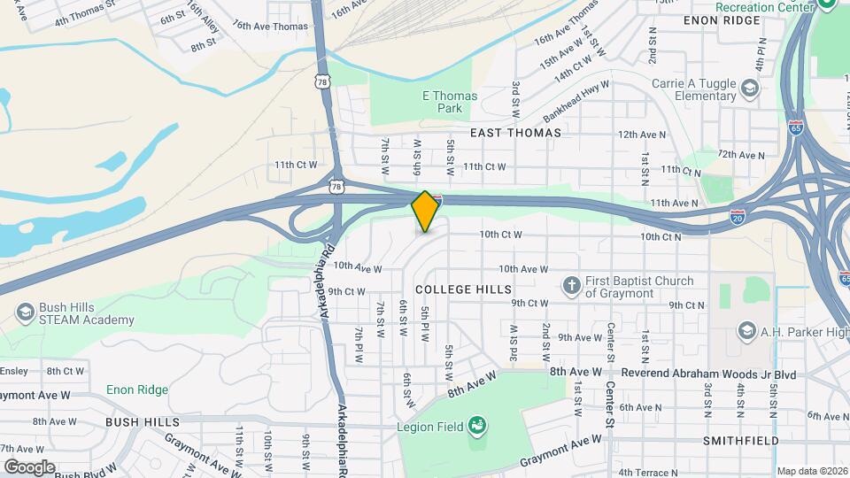 2250 Highland Ave Mapa y Detalles de la Ubicación