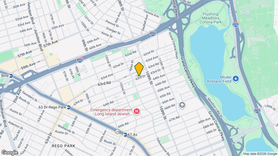 105-24 63rd Dr Map and Location Details