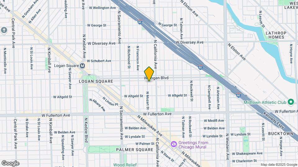 2823 W Logan Blvd Map and Location Details