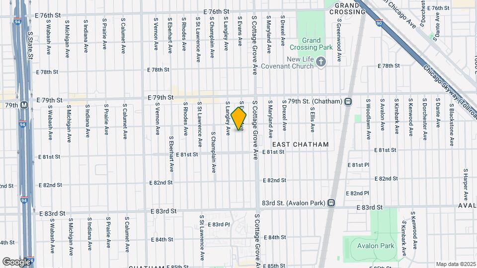 8016 S Evans Ave Map and Location Details
