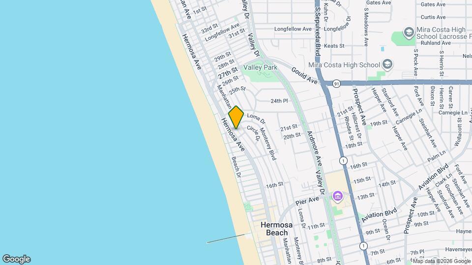 2124 Hermosa Ave Map and Location Details