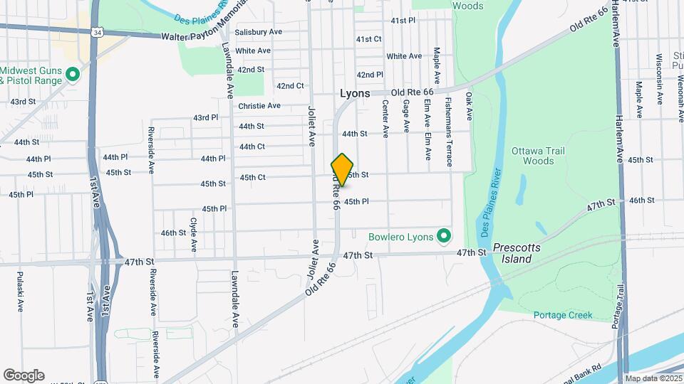 4525 Prescott Ave Map and Location Details