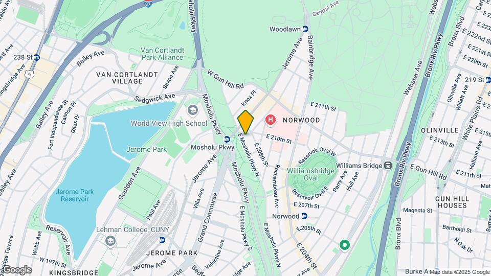 25 E Mosholu Pkwy N Map and Location Details